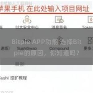 Bitpie APP功能 选择Bitpie的原因，你知道吗？