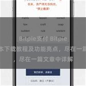 Bitpie支付 Bitpie钱包最新版本下载教程及功能亮点