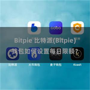 Bitpie 比特派(Bitpie)钱包如何设置每日限额？