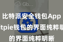 比特派安全钱包App  Bitpie钱包的界面纯粹明晰